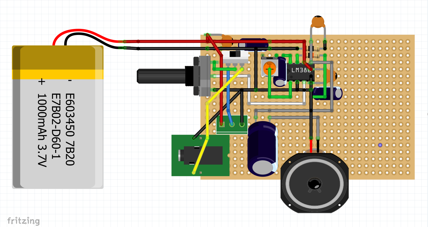 Example Circuit on Perfboard