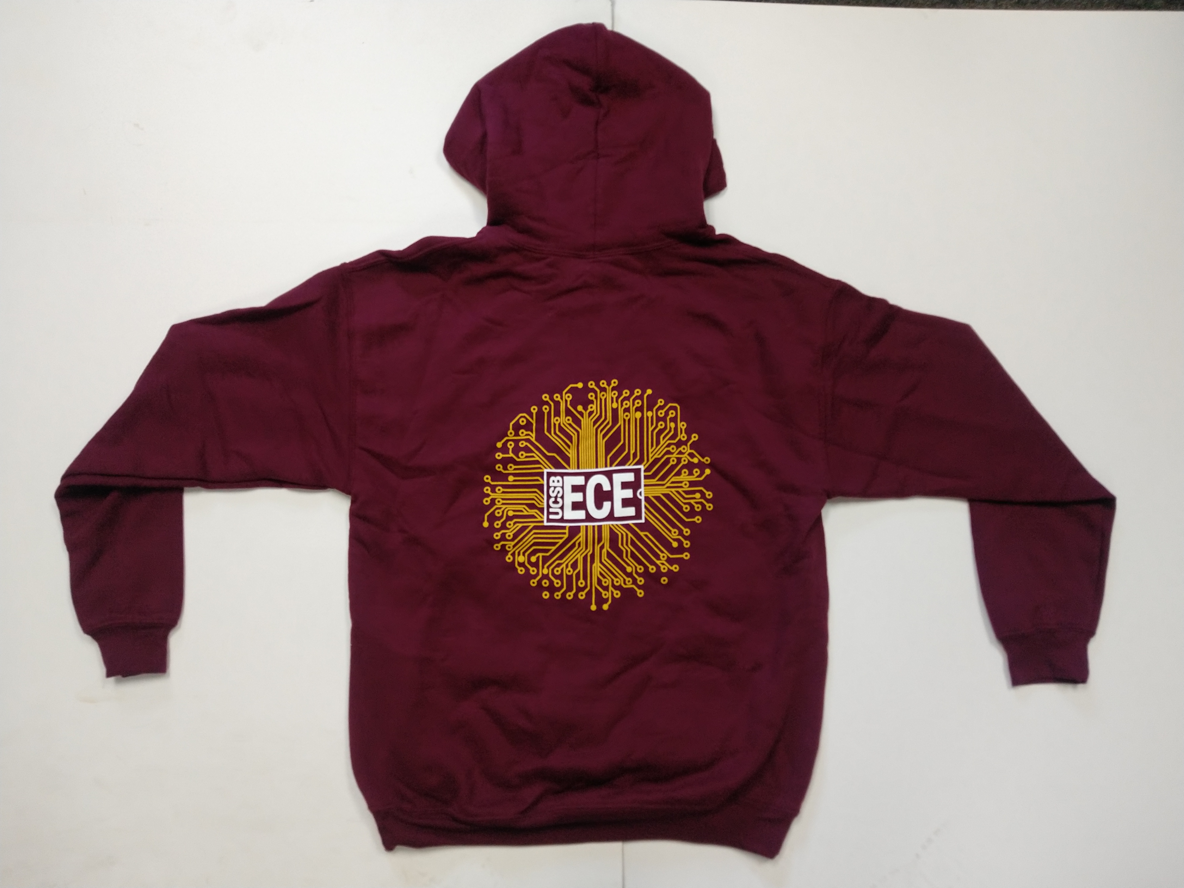 Maroon ECE Hoodie Back